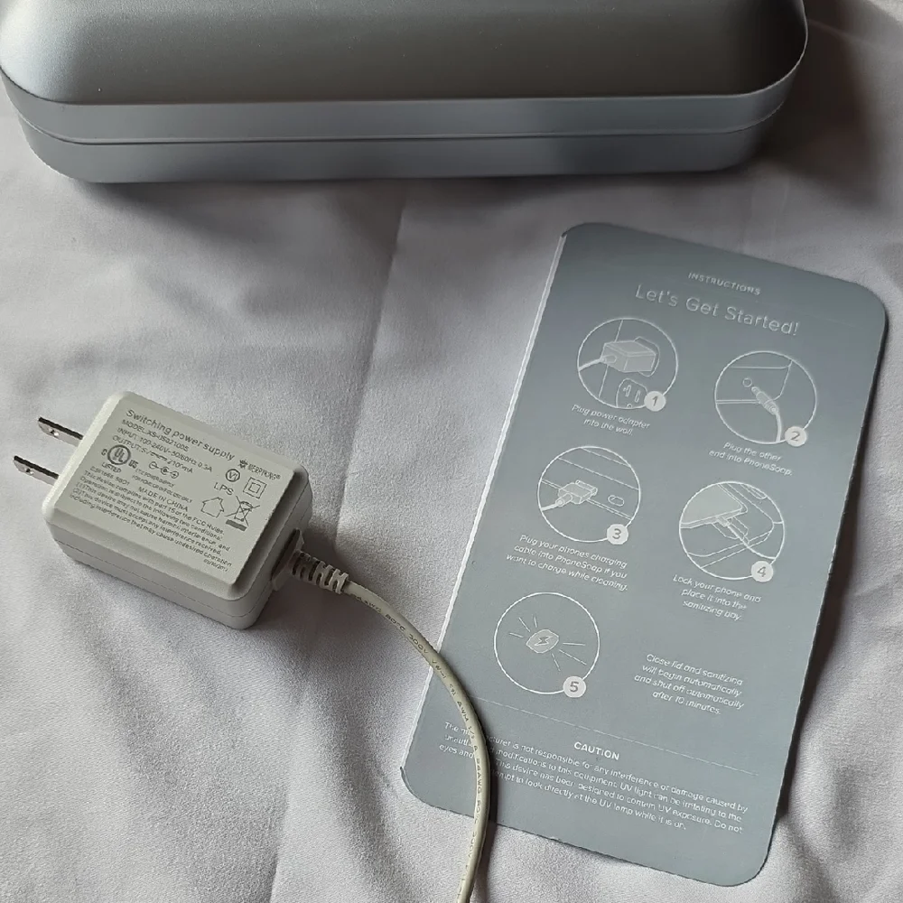 PhoneSoap 3 UV Phone Sanitizer and Charger Silver